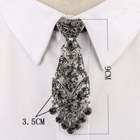 Moda osobowość kryształ krawaty Trendy ogólne koreański wino wesele ceremonia Metal krótki luksusowy krawat akcesoria dla mężczyzn 6